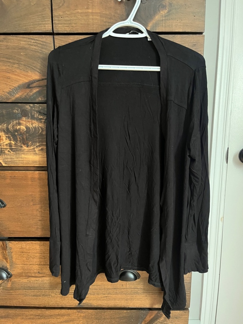 Reitmans Black Open Drape Front Cardigan